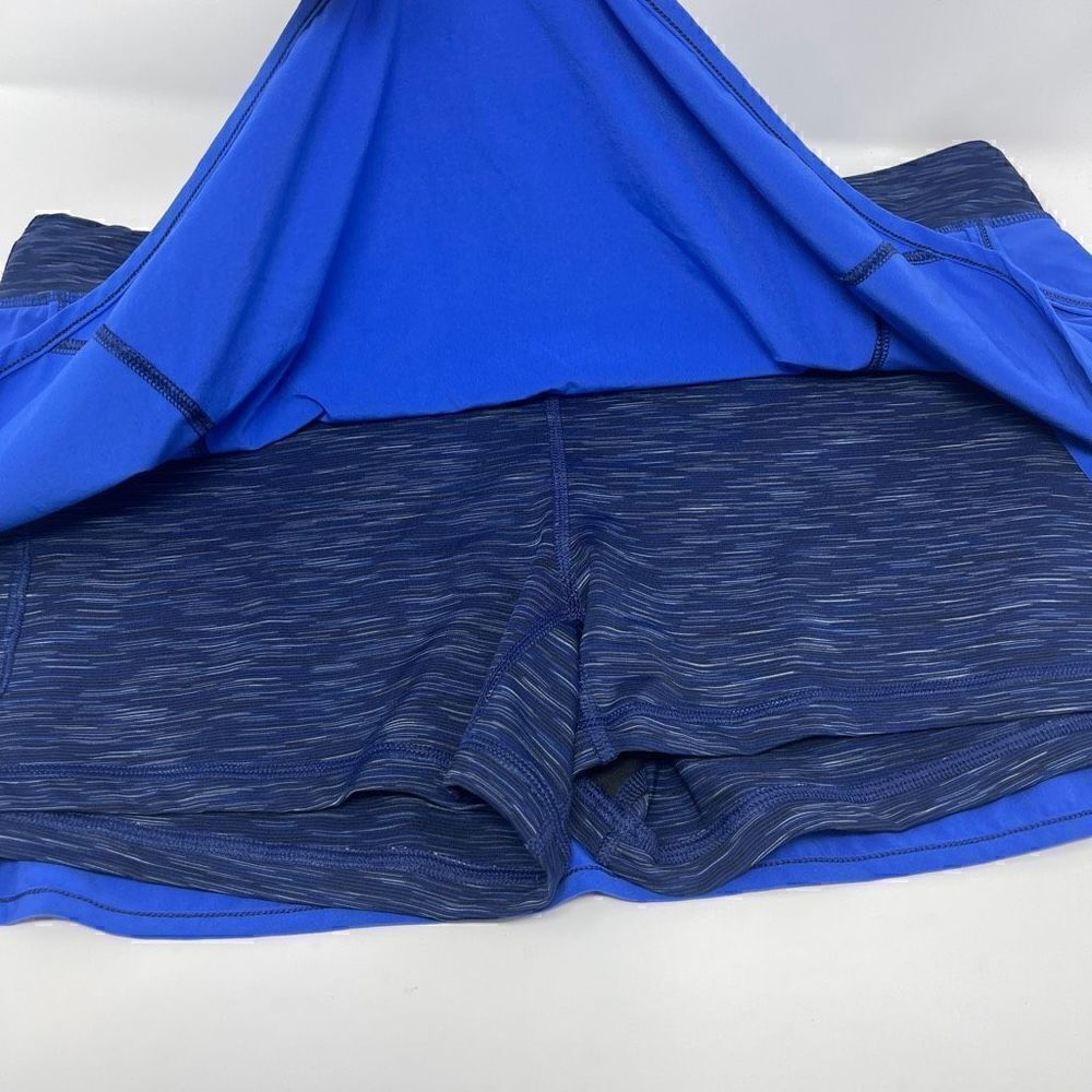 Lucy Tech Womens Activewear Skorts Wrap Skirt Stretch Blue XL - Picture 6 of 6
